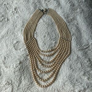 Vintage Pearl Costume Layered Necklace